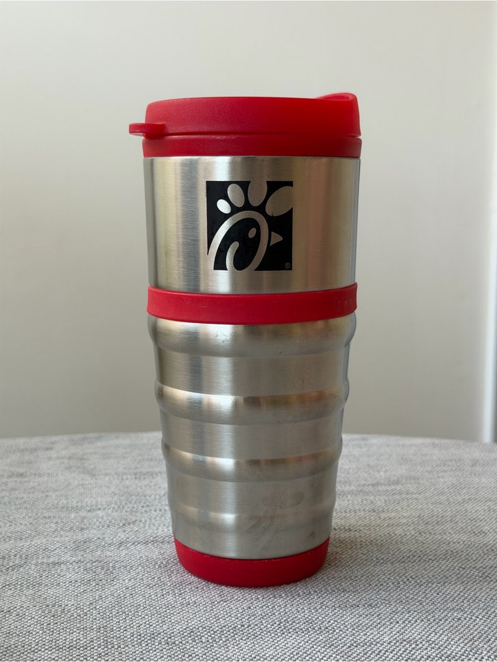 Chick-fil-A Stainless Steel Travel Mug Red Logo Insulated Thermal Coffee Cup